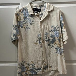 Abercrombie - Camp Collar Linen-Blend Shirt - Size Small